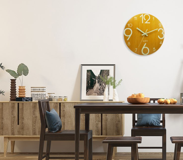 Silent Luminous Wall Clock - Modern Nordic Design