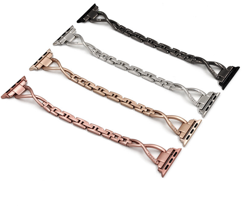 Diamond X-Type Steel Watch Strap for Apple