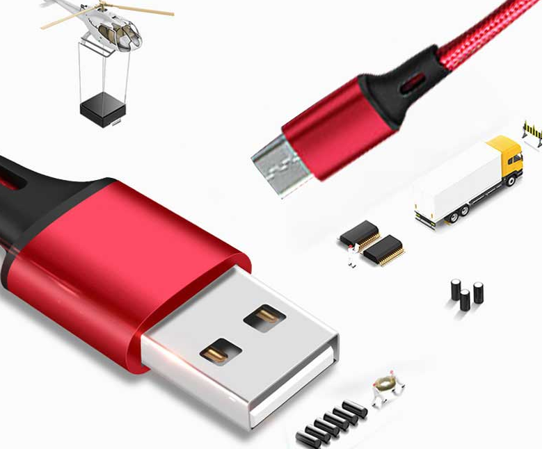 Portable 3-in-1 Charging Data Cable Keychain