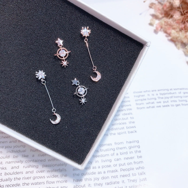 Stellar Charm Asymmetrical Earrings