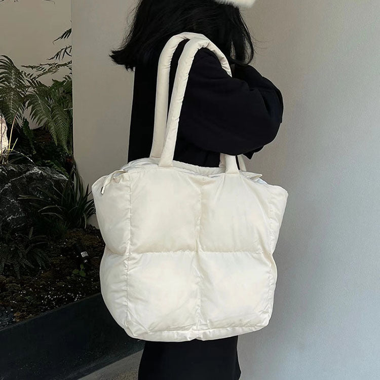 Women's Pleated Cotton Down Shoulder Bag