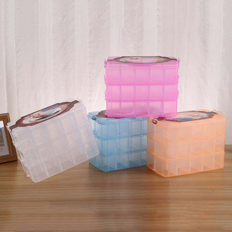 Portable Plastic Storage Box, Detachable Organizer