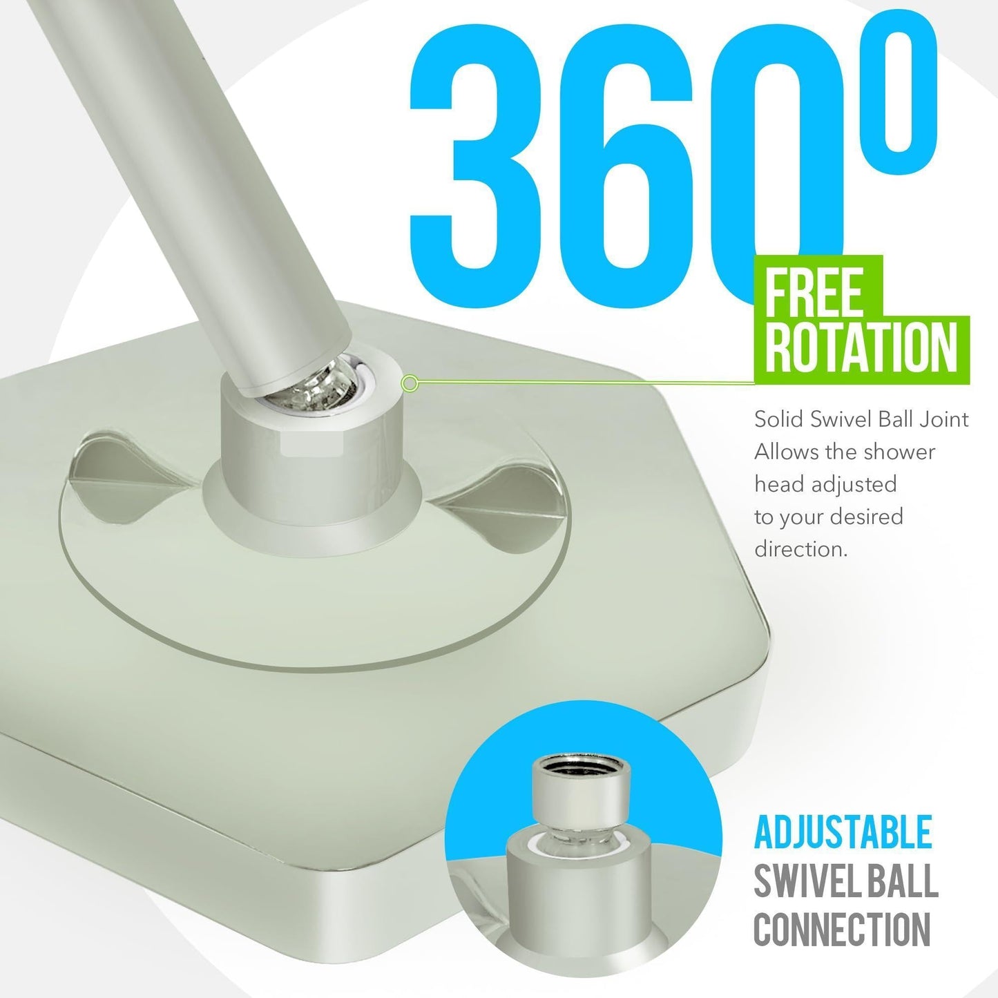 Luxury Rain Shower Head with Filter Brushed Nickel Reduces Chlorine Rust and Sediment Vitamin C E and A High Pressure Spa Effect