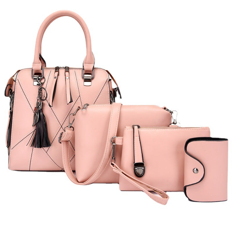2022 New Stylish Tote Bag Set with Tassels (4 Pieces)