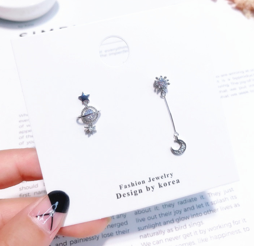Stellar Charm Asymmetrical Earrings