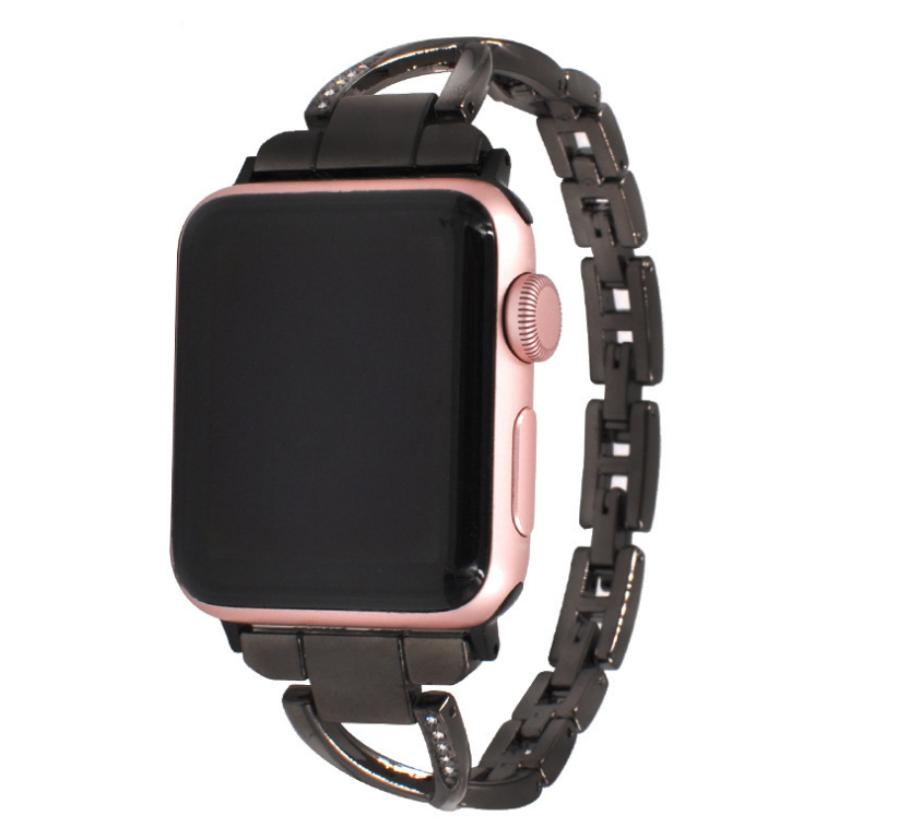 Diamond X-Type Steel Watch Strap for Apple