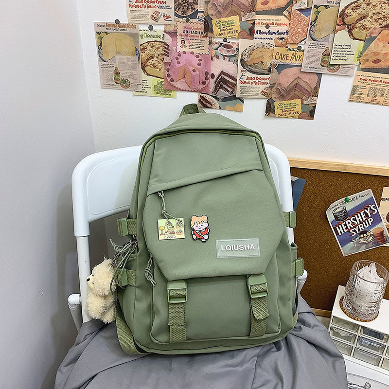 Large Capacity Nylon Backpack for High School Students