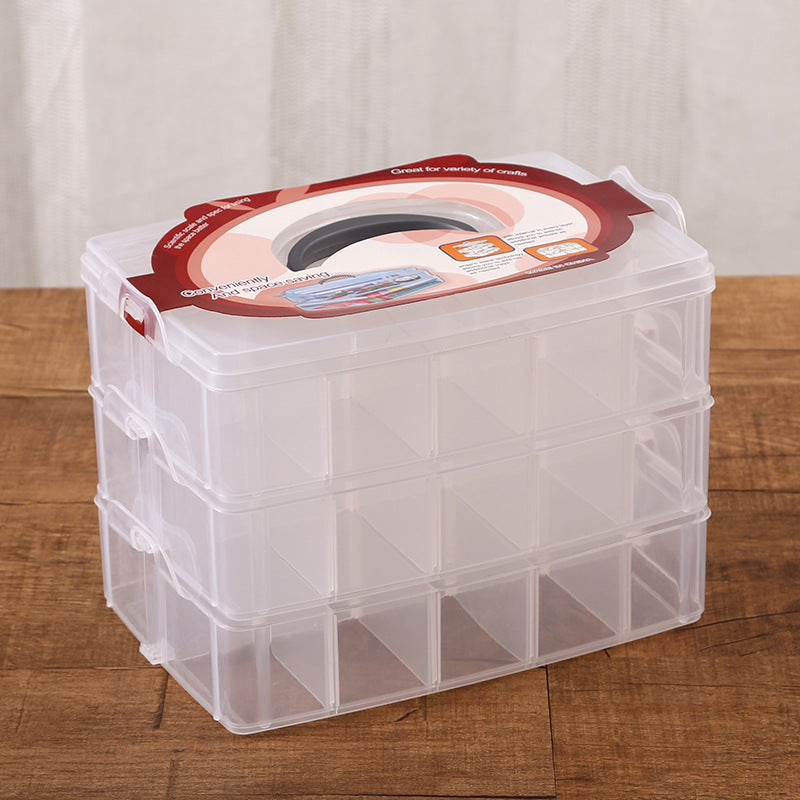 Portable Plastic Storage Box, Detachable Organizer