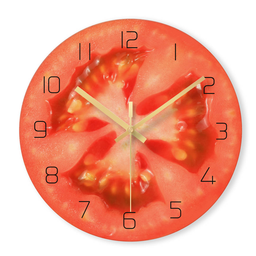 12-Inch Fruit Wall Clock - Stylish and Silent Design