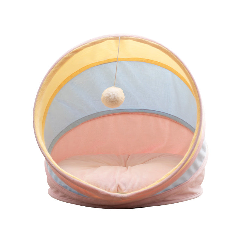 Oxford Cloth Cylinder Pet Kennel for Cats and Dogs