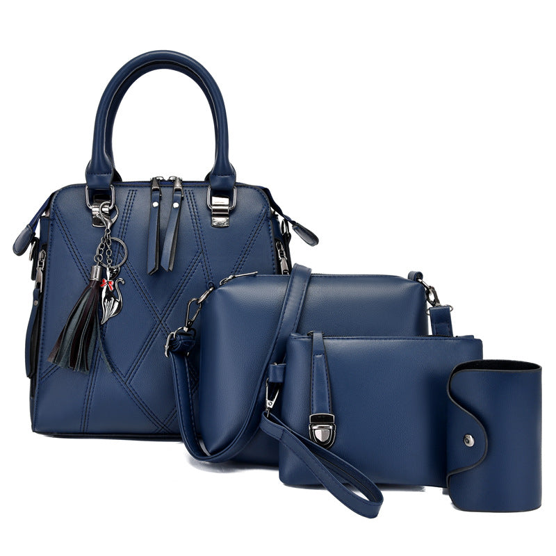 2022 New Stylish Tote Bag Set with Tassels (4 Pieces)
