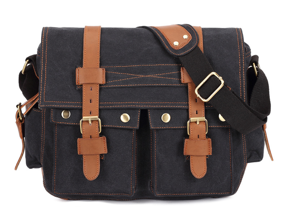 Men's Canvas Shoulder Bag, Business Crossbody Bag