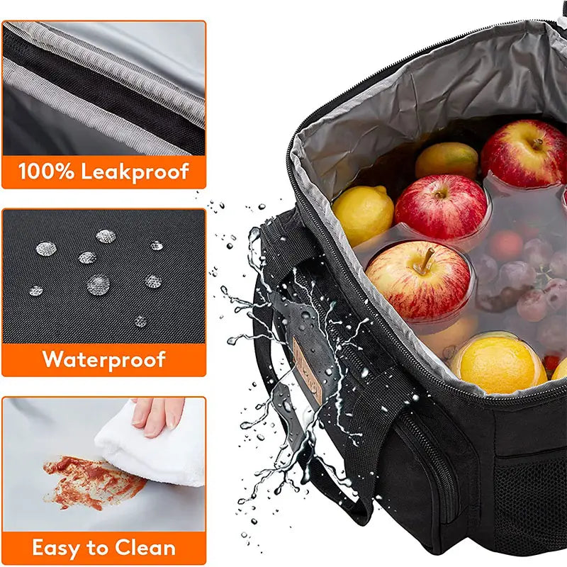 Insulated Lunch Bag, Large Capacity for Work & Picnics