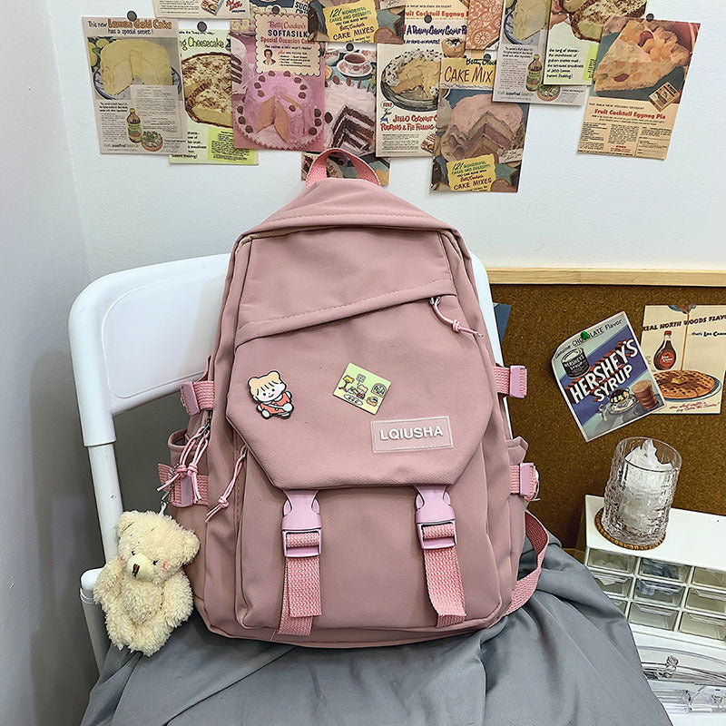 Large Capacity Nylon Backpack for High School Students