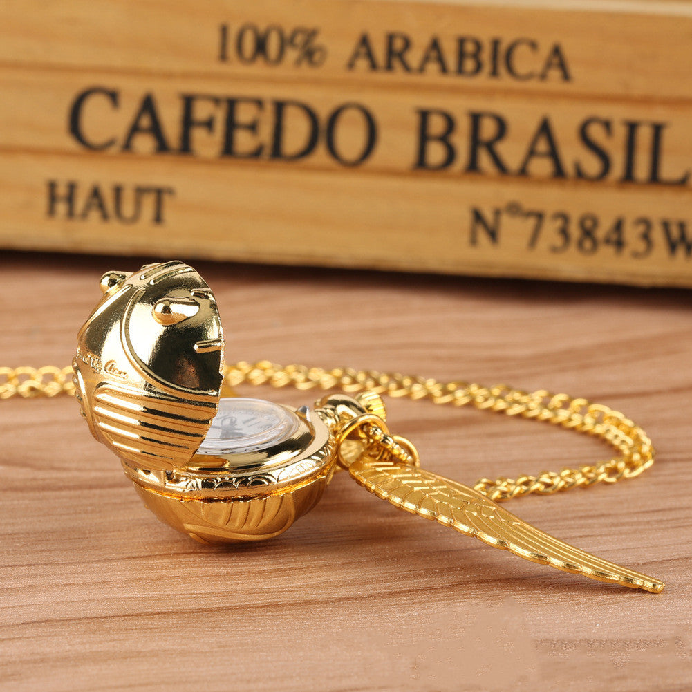Harry Potter Golden Snitch Vintage Quartz Pocket Watch