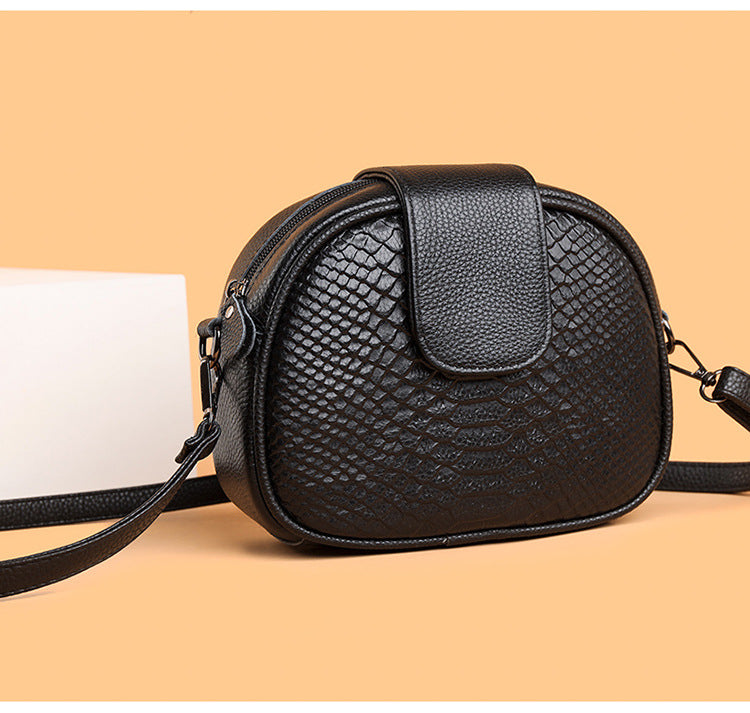 2023 New Women's Genuine Leather Crocodile-Pattern Crossbody Bag