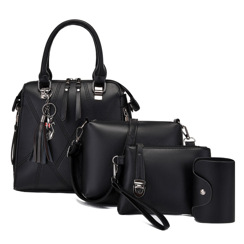 2022 New Stylish Tote Bag Set with Tassels (4 Pieces)