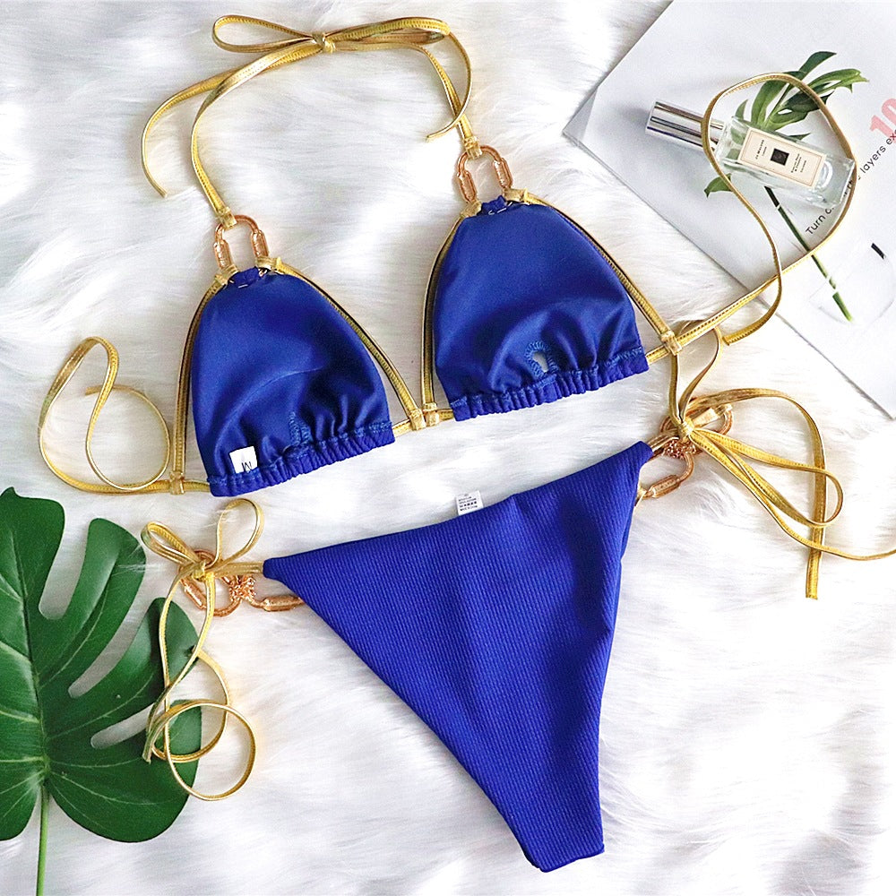 Glam Crystal Backless Bikini