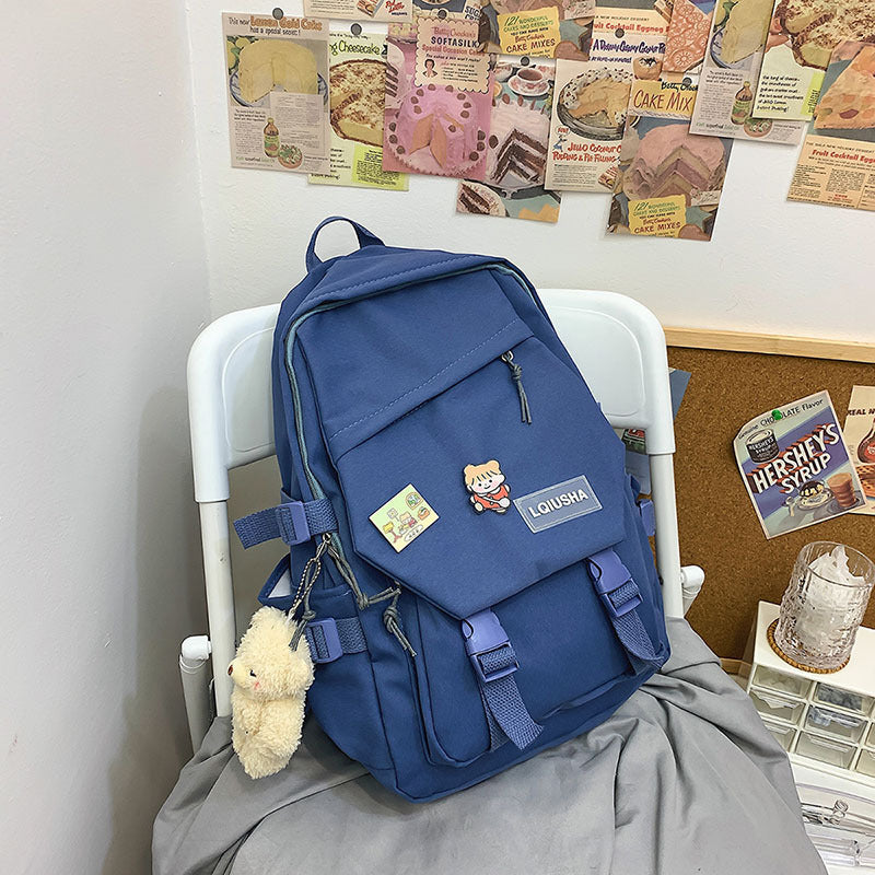 Large Capacity Nylon Backpack for High School Students