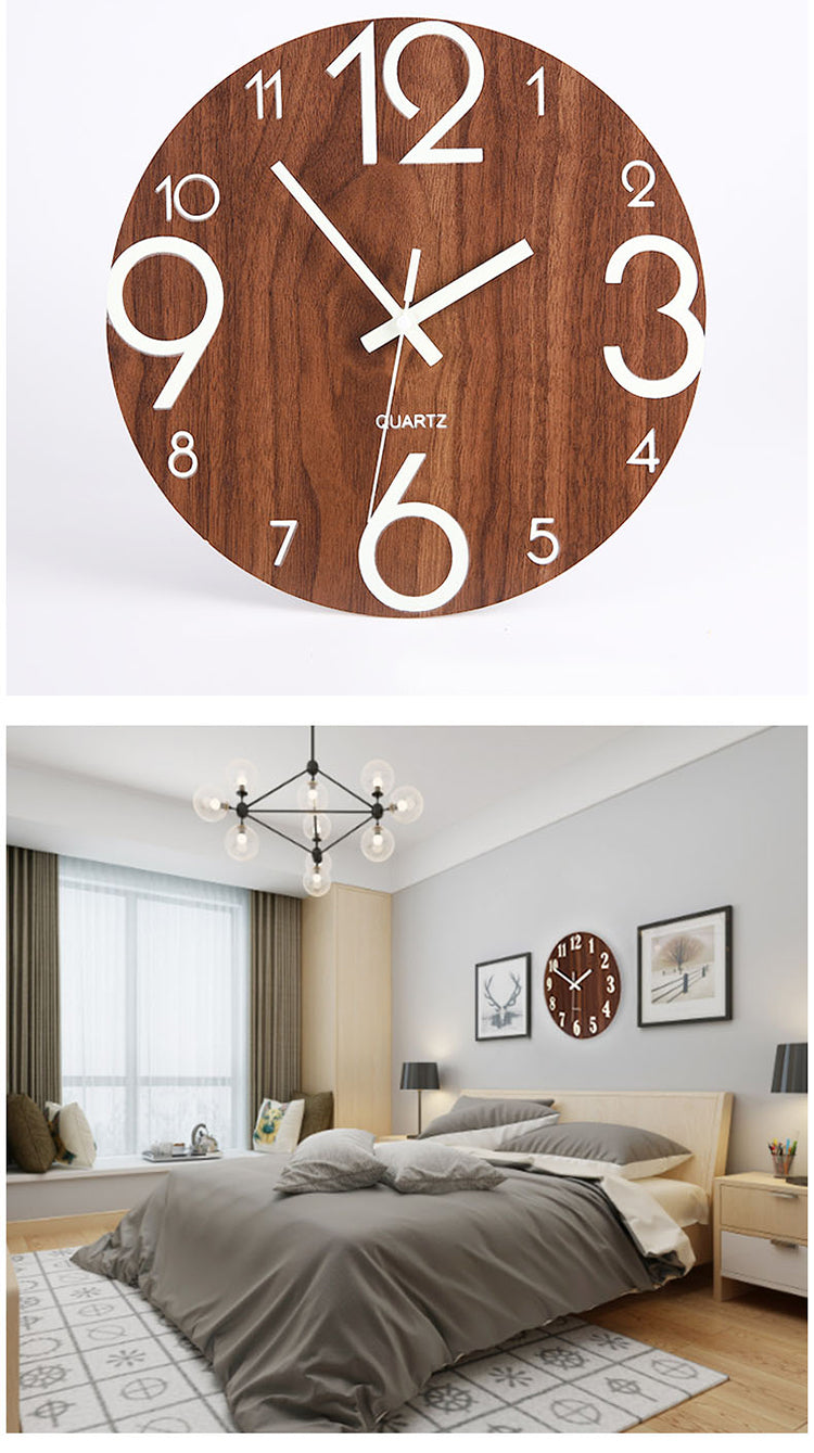 Silent Luminous Wall Clock - Modern Nordic Design
