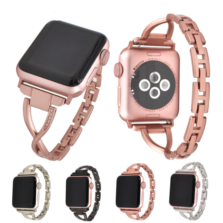 Diamond X-Type Steel Watch Strap for Apple