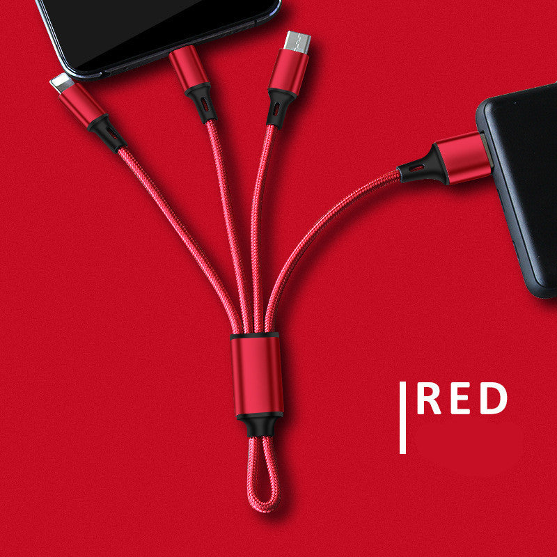 Portable 3-in-1 Charging Data Cable Keychain