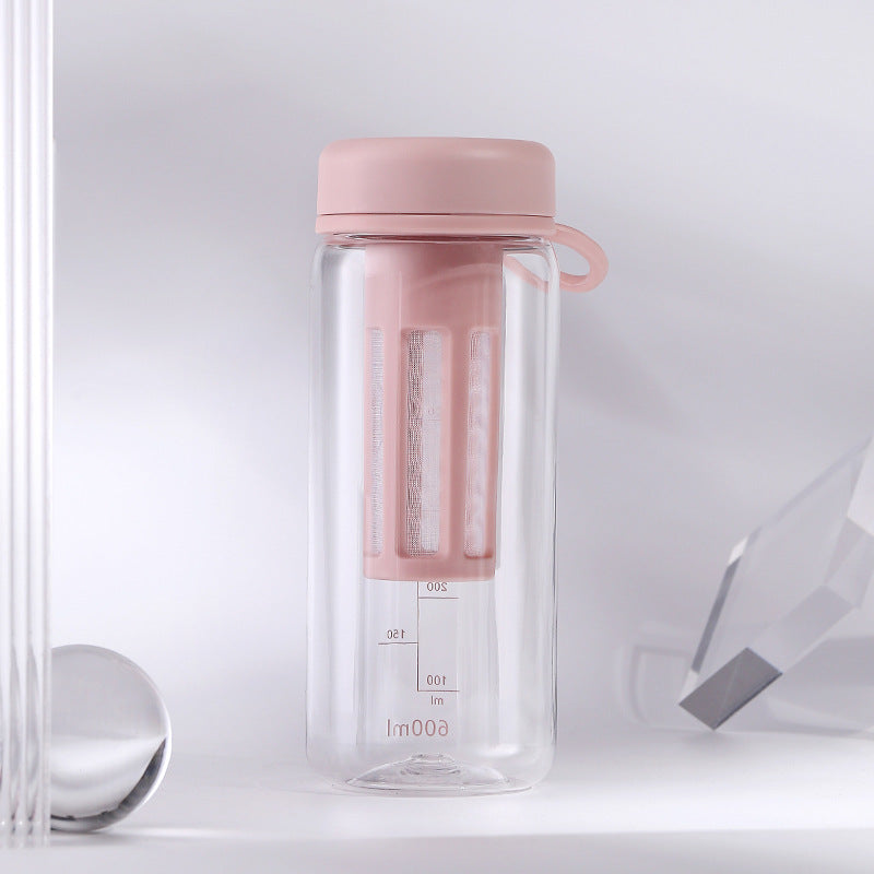 Hybrid Fitness Water Bottle with Tea Compartment