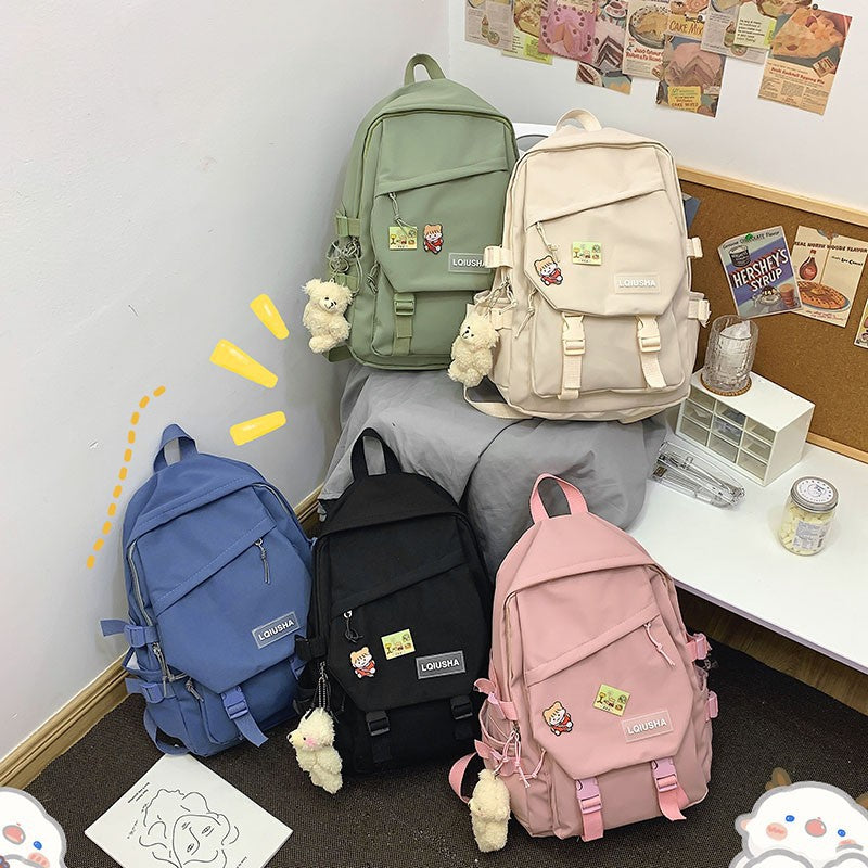 Large Capacity Nylon Backpack for High School Students