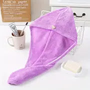 Coral Fleece Dry Hair Cap - Thickened Triangle Shower Hat