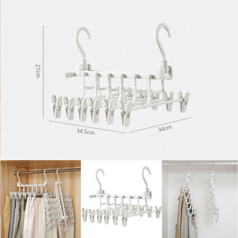 Expandable Folding Multi-Layer Pants Hanger for Closet