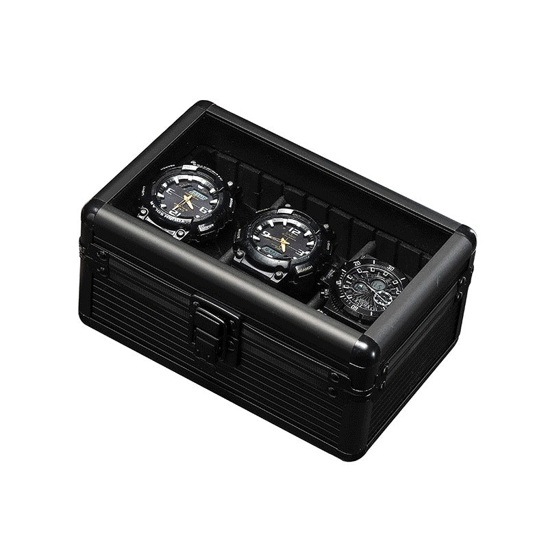 Aluminum Alloy Transparent Watch Display Storage Box