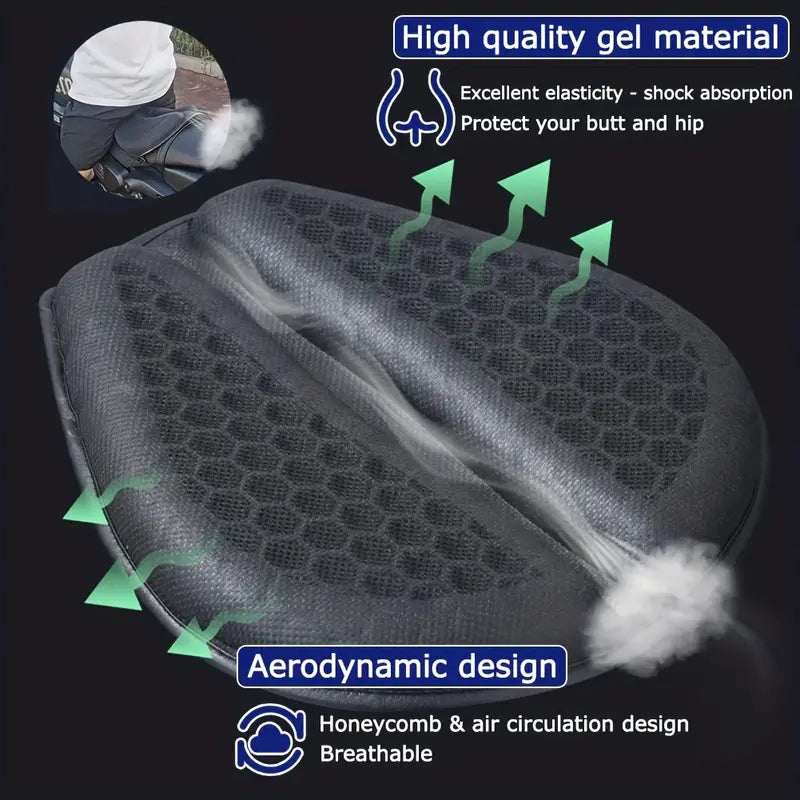 Honeycomb Gel Motorcycle Seat Pad