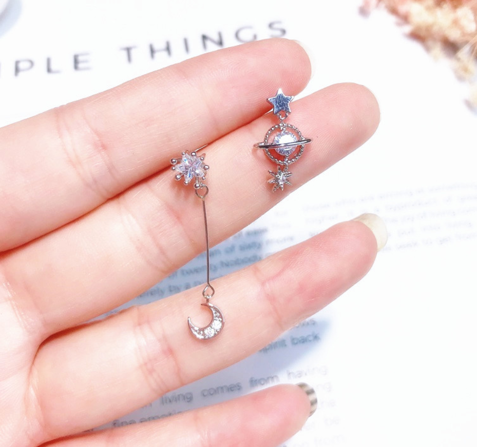 Stellar Charm Asymmetrical Earrings