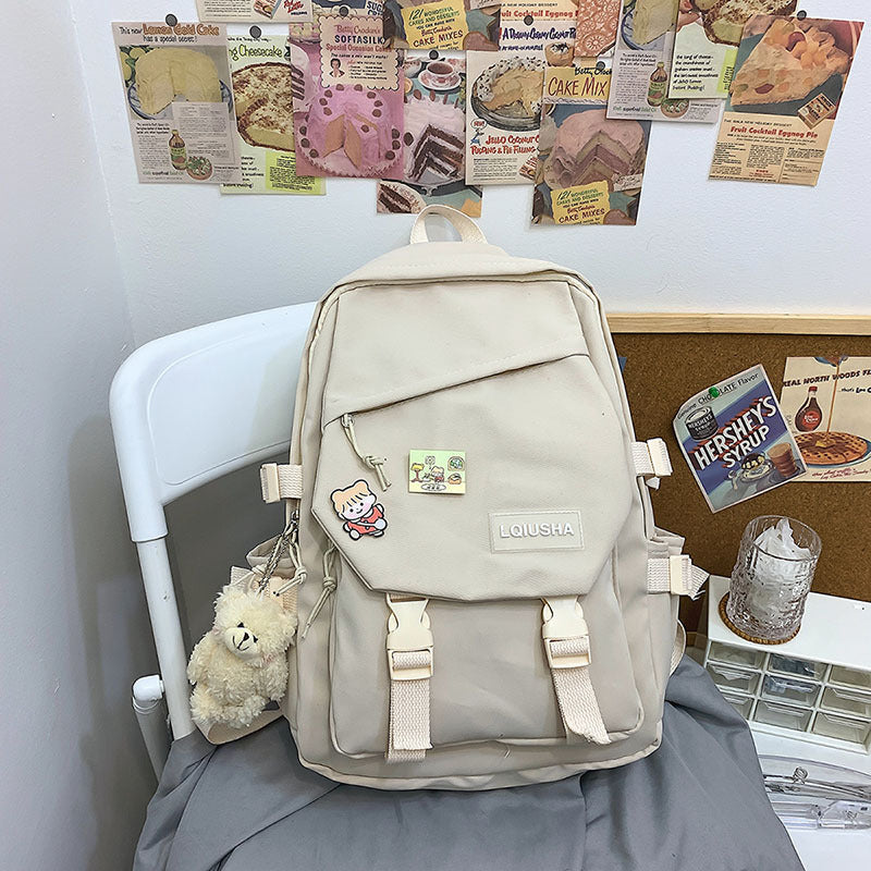 Large Capacity Nylon Backpack for High School Students