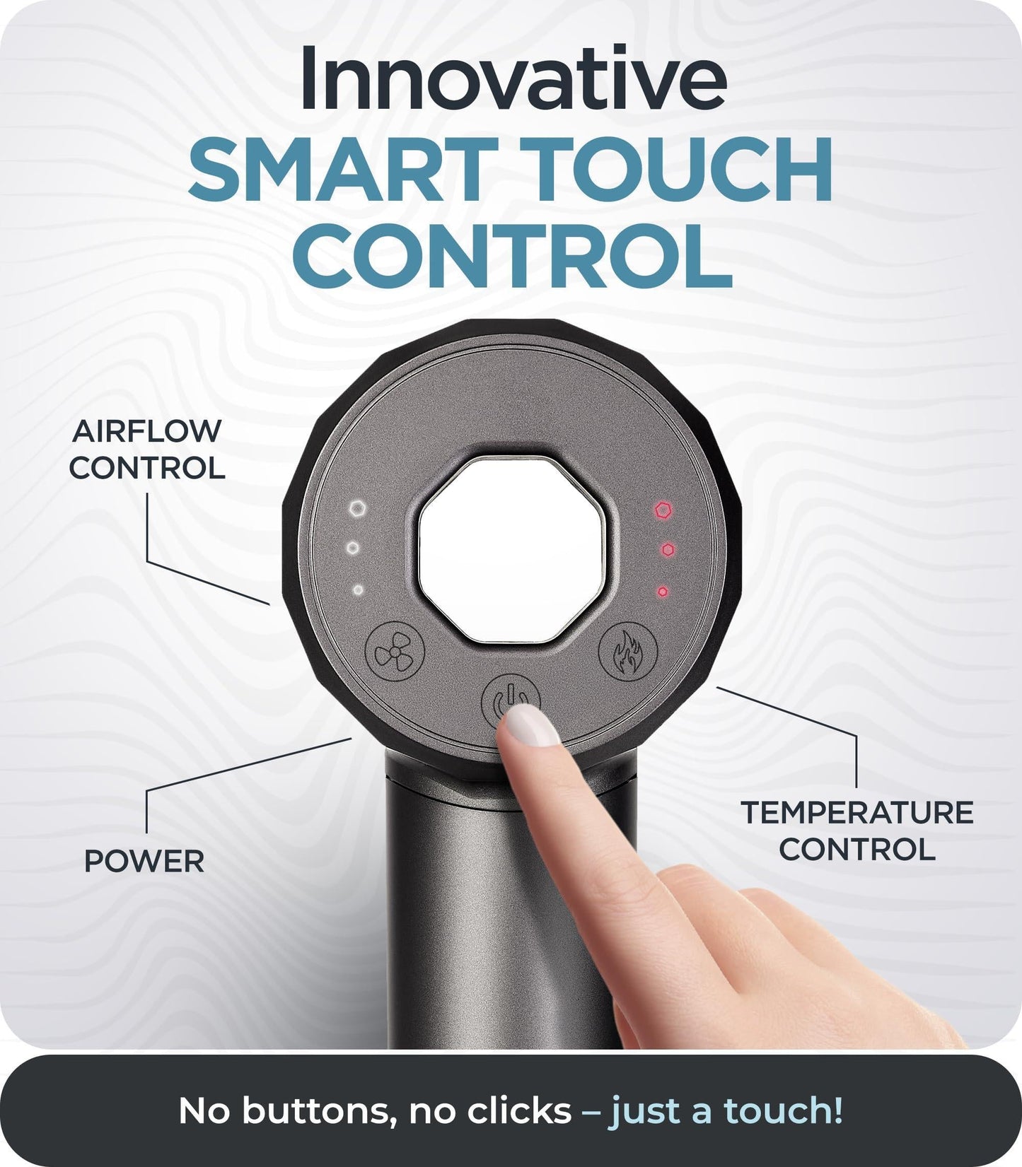 Hair Dryer Gray Intelligent High-Speed Temperature Control Overheat Protection