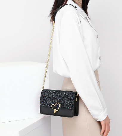 Trendy Women's Small Crossbody Shoulder Bag with Sequins