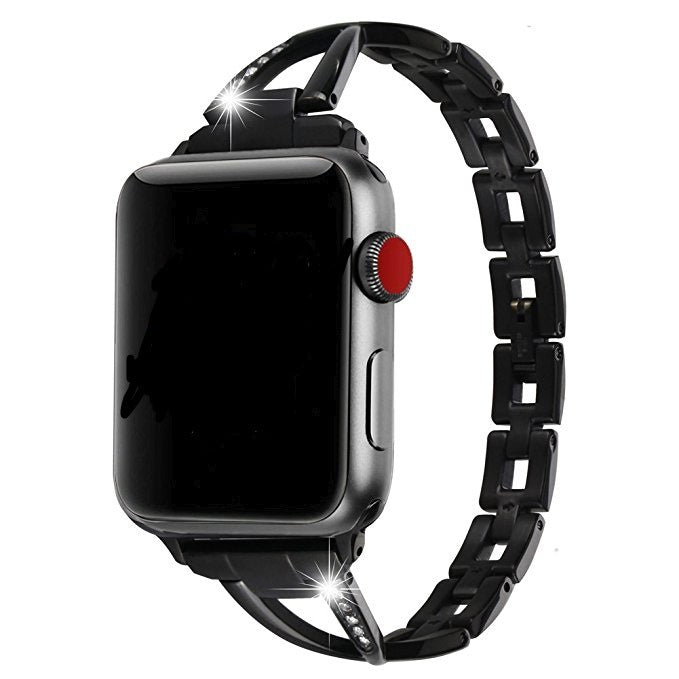 Diamond X-Type Steel Watch Strap for Apple