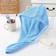 Coral Fleece Dry Hair Cap - Thickened Triangle Shower Hat