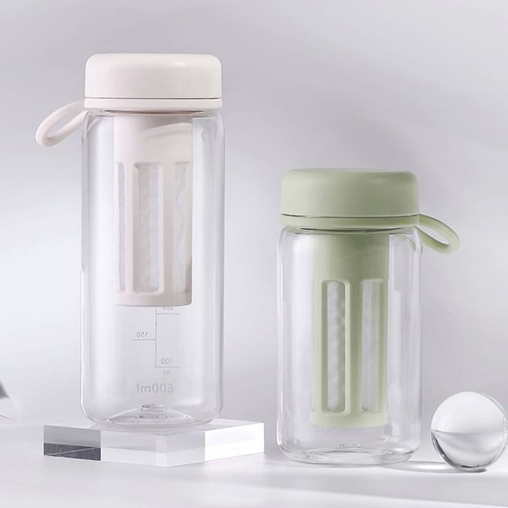 Hybrid Fitness Water Bottle with Tea Compartment