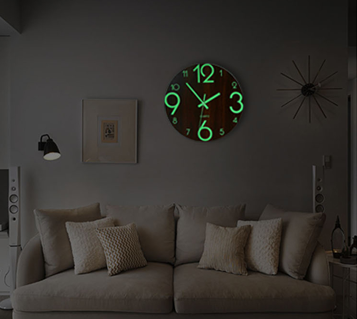 Silent Luminous Wall Clock - Modern Nordic Design