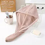Coral Fleece Dry Hair Cap - Thickened Triangle Shower Hat