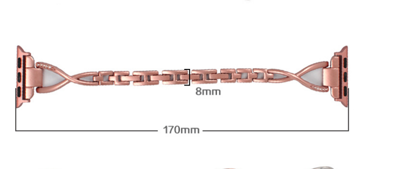 Diamond X-Type Steel Watch Strap for Apple