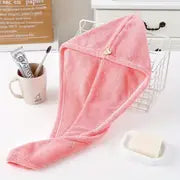 Coral Fleece Dry Hair Cap - Thickened Triangle Shower Hat