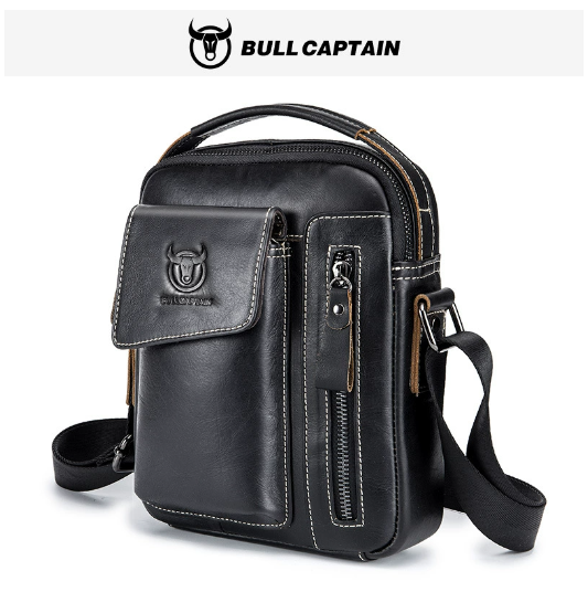 Men's Retro Casual One Shoulder Leather Messenger Bag