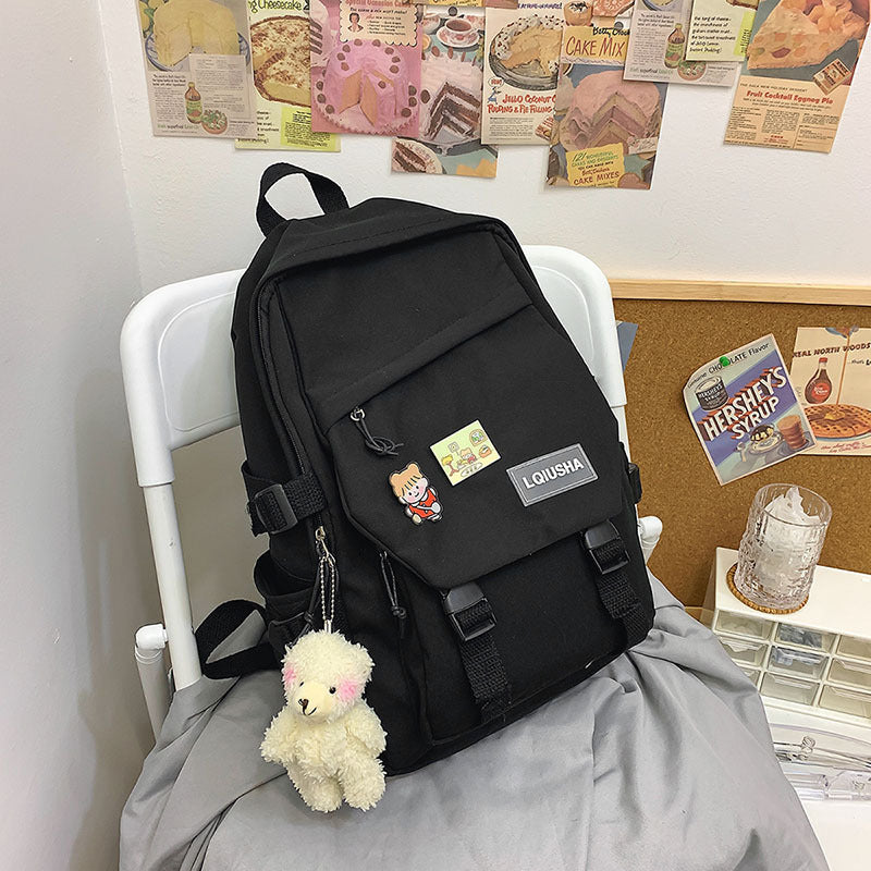 Large Capacity Nylon Backpack for High School Students