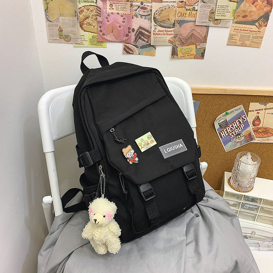 Large Capacity Nylon Backpack for High School Students