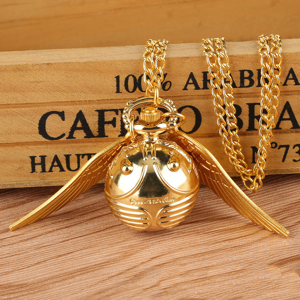 Harry Potter Golden Snitch Vintage Quartz Pocket Watch