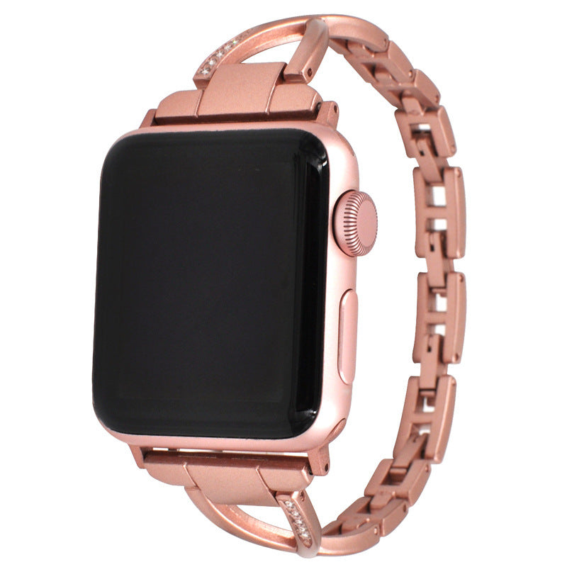 Diamond X-Type Steel Watch Strap for Apple