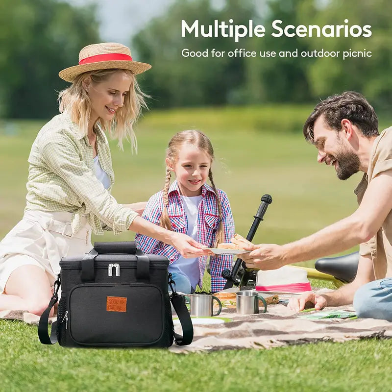 Insulated Lunch Bag, Large Capacity for Work & Picnics