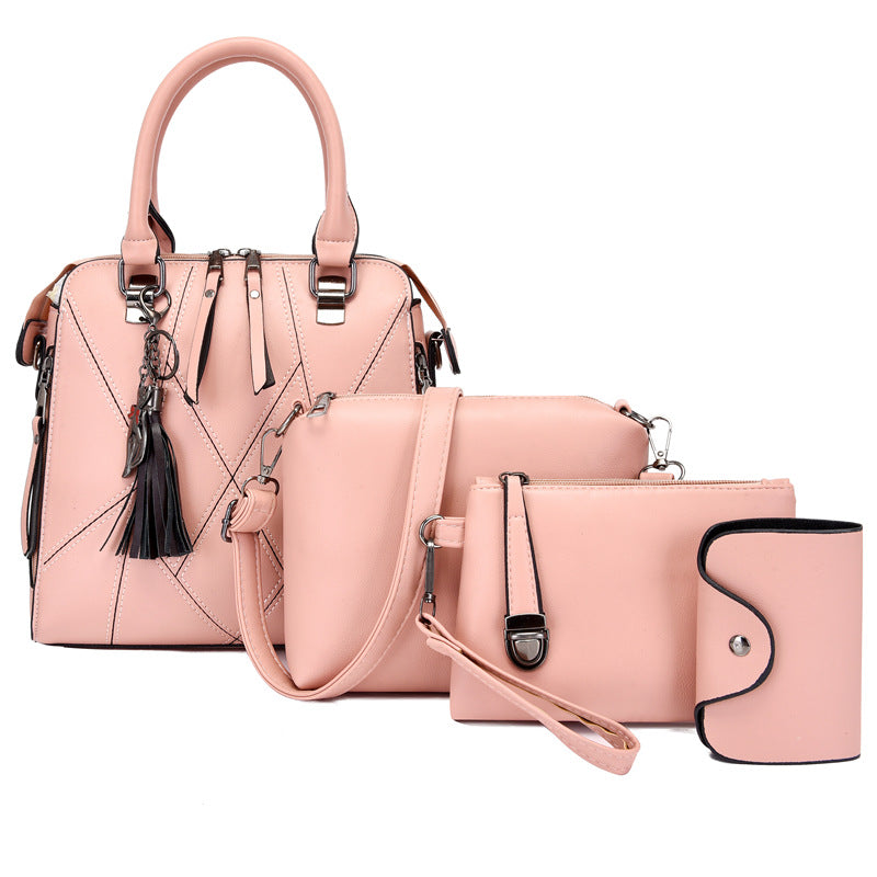2022 New Stylish Tote Bag Set with Tassels (4 Pieces)